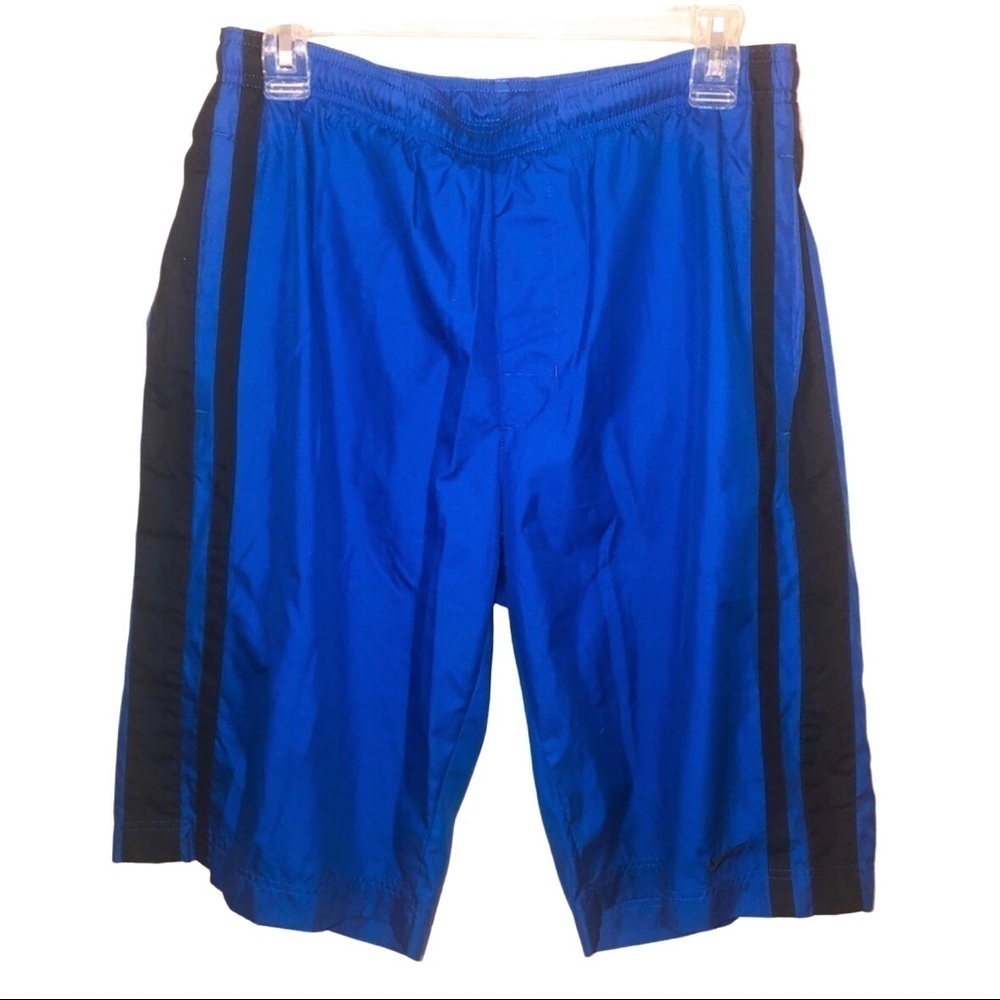 Nike Blue and Black Swim Trunks Board Shorts Medium
